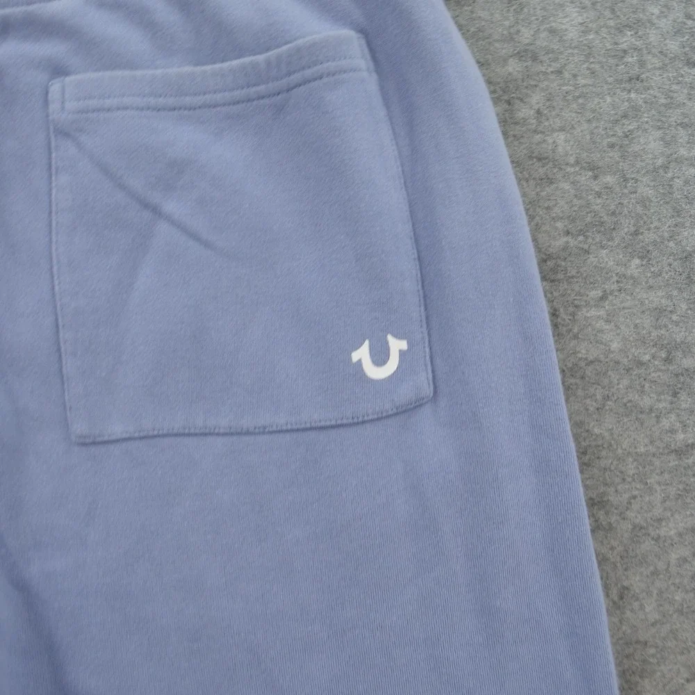 True Religion Jogger Sweatpants  Mens Large Blue Quilted Puffer Pants Streetwear